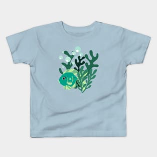 Mod Cute Fish - Retro Inspired Cute MCM Kids T-Shirt